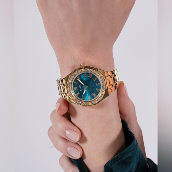 GUESS Ladies Gold Tone Analog Watch - Picture 5 of 9